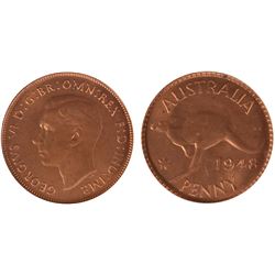 1948(M) Australian KGVI Penny - PCGS MS64RD