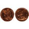 Image 1 : 1988 Australian QEII One Cent Coin - PCGS MS67RD