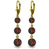 Image 1 : Genuine 14KT Yellow Gold 7.2 ctw Garnet Earrings - SKU#-JGG82720