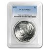 Image 1 : One 1923 Peace Dollar MS-63 PCGS