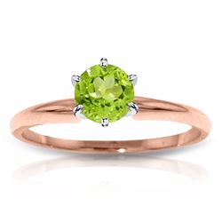 Genuine 14KT Rose Gold 0.65 ctw Peridot Ring - SKU#-JGG72843