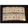 Image 1 : (10) - U.S. 1-Cent MS-Brilliant Uncirculated Coins