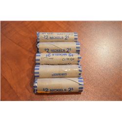 5- US Buffalo Nickel Rolls (Mixed year/grade)
