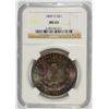 Image 1 : 1899-O MORGAN DOLLAR NGC MS-63 RAINBOW COLOR REVERSE MOUNTED