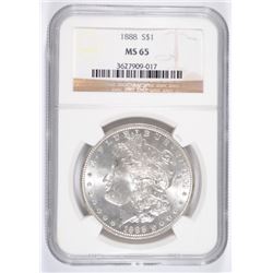 1888 MORGAN DOLLAR NGC MS-65