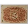 Image 2 : 1863 FIVE CENT US FRACTIONAL NOTE AU/CU