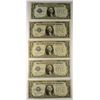 Image 1 : (5) 1928 $1 SILVER CERTIFICATES (FUNNY BACKS)
