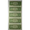 Image 2 : (5) CONSECUTIVE 1957 $1 SILVER CERTIFICATES
