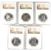 Image 1 : LOT OF ( 5 ) 1963 FRANKLIN HALF DOLLARS, NGC PROOF-66
