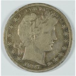 1897 BARBER HALF DOLLAR, VF