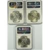 Image 2 : 3 1971-S SILVER EISENHOWER DOLLARS 2 NGC MS-66, 1 MS-65