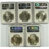 Image 2 : 5 1976-S SILVER BICENTENNIAL EISENHOWER DOLLARS 4 NGC MS-66, 1 MS-65