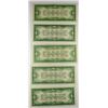 Image 2 : (5) 1928 $1 SILVER CERTIFICATES (FUNNY BACKS) HIGH GRADE
