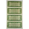 Image 2 : (4) 1934 $1 SILVER CERTIFICATES (FUNNY BACKS) HIGH GRADE