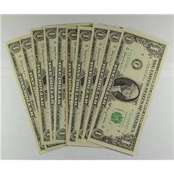 (10) 1963 $1 FEDERAL RESERVE NOTES (STARS)