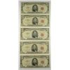 Image 1 : (5) $5 FEDERAL RESERVE NOTES (RED SEAL'S)