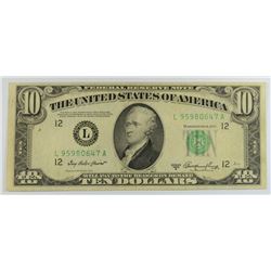 1950 $10 FEDERAL RESERVE NOTE (MAJOR MINT ERROR)