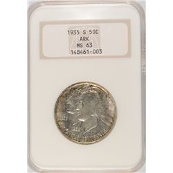 1935-S ARKANSAS COMMEN HALF DOLLAR NGC MS-63