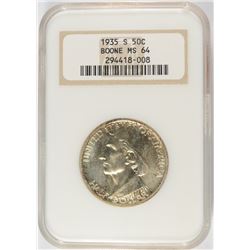 1935-S BOONE COMMEN HALF DOLLAR NGC MS-64