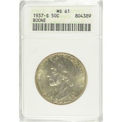 1937-S BOONE COMMEN HALF DOLLAR ANACS MS-61