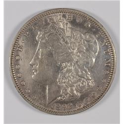 1893 MORGAN SILVER DOLLAR, AU  KEY DATE!