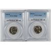 Image 1 : LOT OF ( 2 ) 1959-D JEFFERSON NICKELS, PCGS MS-66  TOUGH!