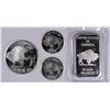 Image 2 : 2.5 Oz .999 SILVER: (1) ONE Oz ROUND, (1) ONE Oz INGOT & (2) 1/4 Oz ROUNDS