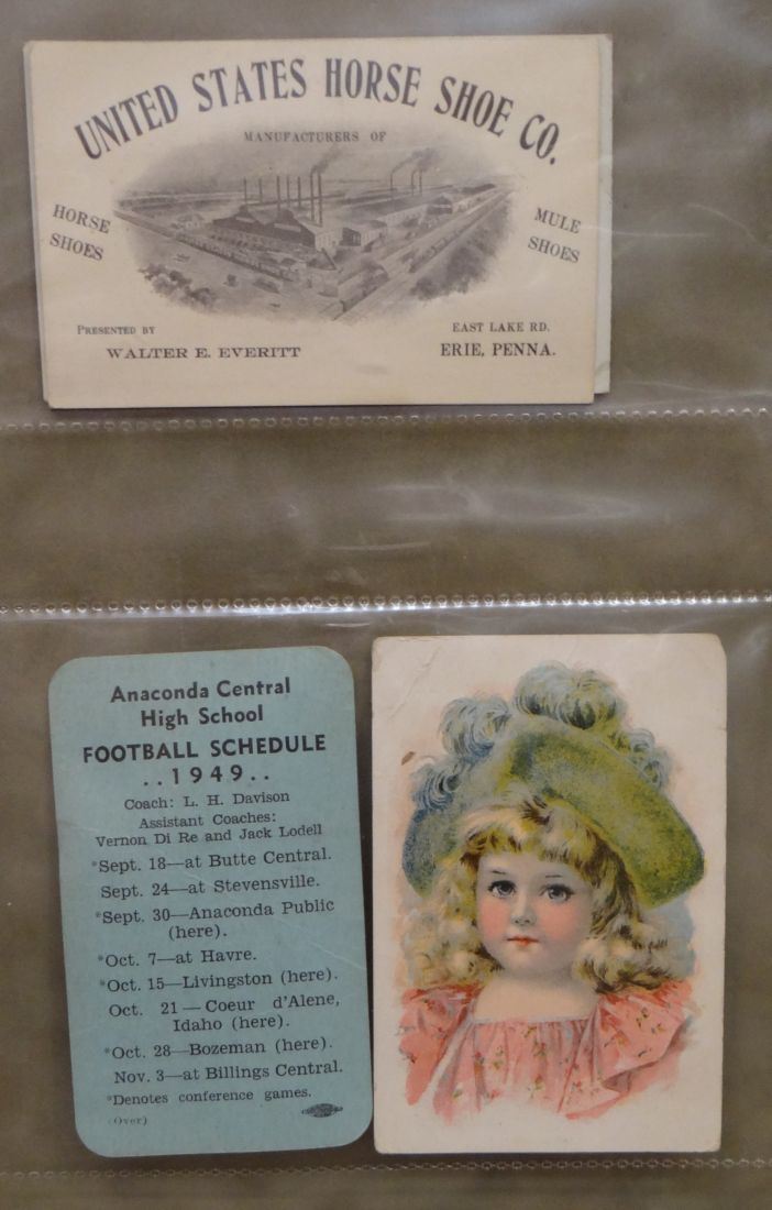 3 Vintage business cards, Sheridan, MT., Bozeman, MT., Anaconda, MT.