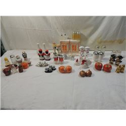 BOX LOT ASSORTED SALT & PEPPER SHAKERS