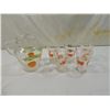 Image 1 : VINTAGE ORANGE JUICE PITCHER & GLASSES SET