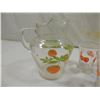 Image 2 : VINTAGE ORANGE JUICE PITCHER & GLASSES SET