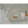 Image 2 : VINTAGE ORANGE JUICE PITCHER & GLASSES