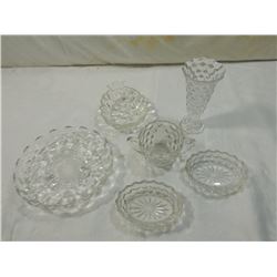 LOT 6 FOSTORIA AMERICAN PATTERN DISHES