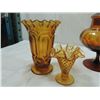 Image 2 : LOT 7 ASSORTED VINTAGE AMBER GLASSWARE