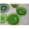Image 5 : LOT 11 ASSORTED VINTAGE GREEN GLASSWARE