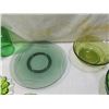 Image 6 : LOT 11 ASSORTED VINTAGE GREEN GLASSWARE