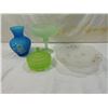 Image 1 : LOT 4 VINTAGE FROSTED GLASS PIECES