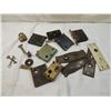 Image 1 : BOX LOT ANTIQUE DOOR LOCKS,