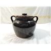Image 2 : VINTAGE BROWN DRIP POTTERY COOKIE JAR