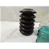 Image 2 : LOT 3 VINTAGE GLASS & CERAMIC INSULATORS