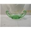 Image 2 : VINTAGE GREEN GLASS CENTER PIECE BOWL