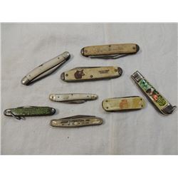 LOT 8 VINTAGE POCKET KNIVES