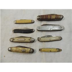 LOT 8 VINTAGE POCKET KNIVES