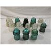 Image 1 : LOT 12 VINTAGE GLASS INSULATORS