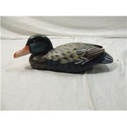 VINTAGE HAND PAINTED WOODEN DUCK