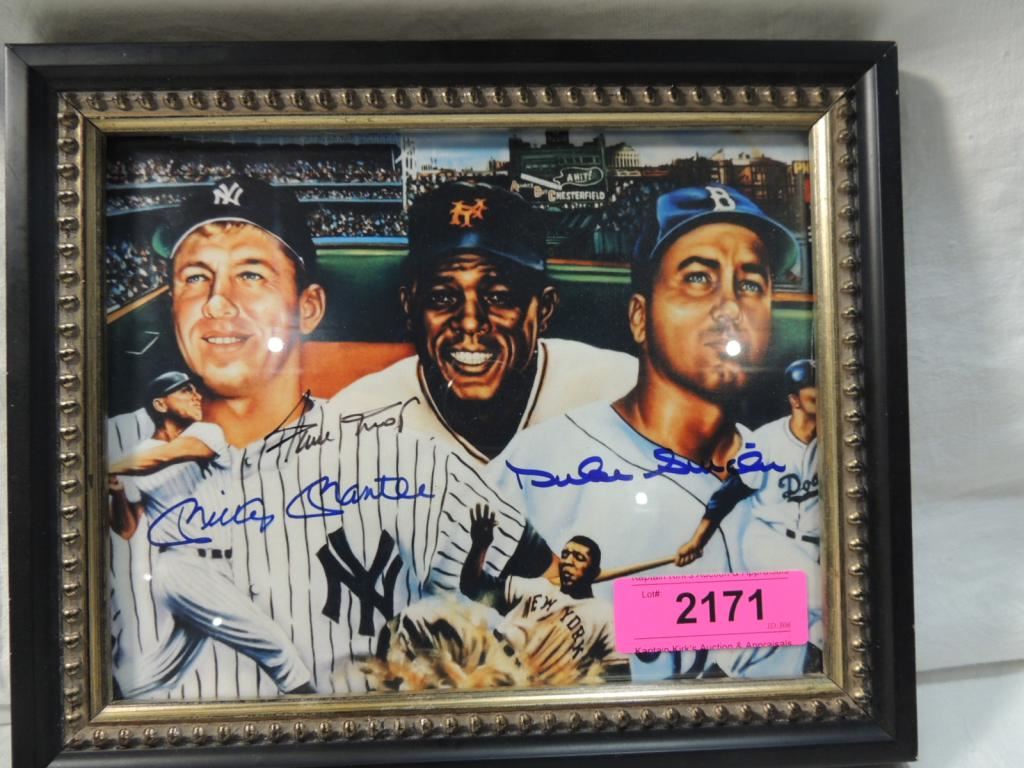 MICKEY MANTLE DUKE SNIDER WILLIE MAYS AUTOGRAPH Mickey mantle duke snider willie mays autograph