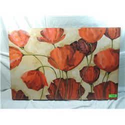 FLORAL POPPY CANVAS PRINT ARTWORK