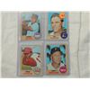 LOT 4 1968 TOPPS BASEBALL CARDS:KUBIAK, REPOZ, SHE