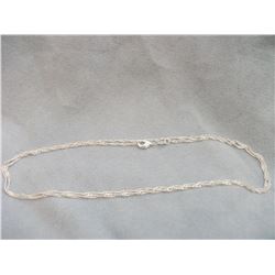 28" SILVER TONE WAVE CHAIN (L769-16)