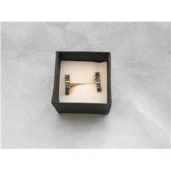 18 K GOLD FILLED SAPPHIRE EARRINGS (L800-7)